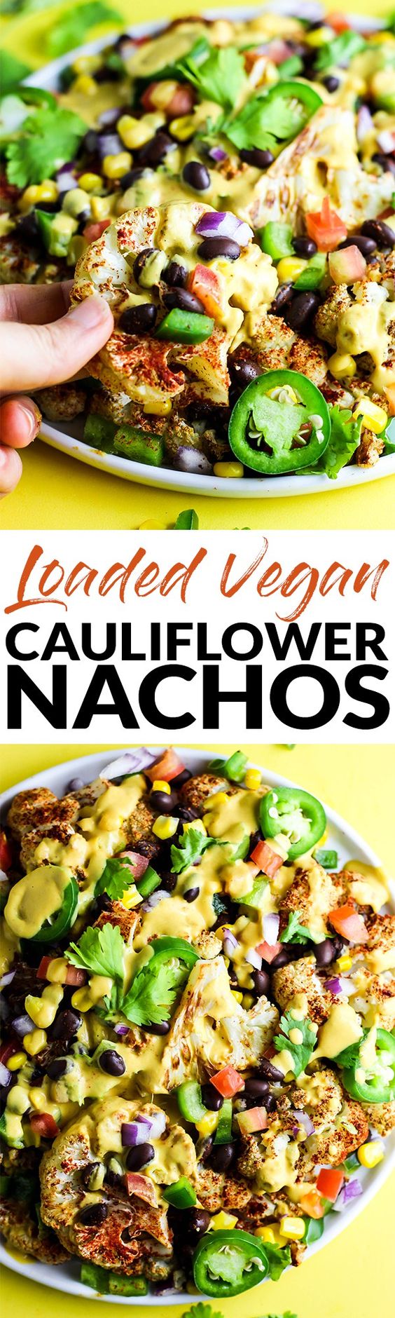 Not only are these vegan Loaded Cauliflower Nachos great for a party, but they're simple enough for a weeknight meal! Don't forget the creamy cashew queso. @lovemysilk #TastesLikeBetter #ad