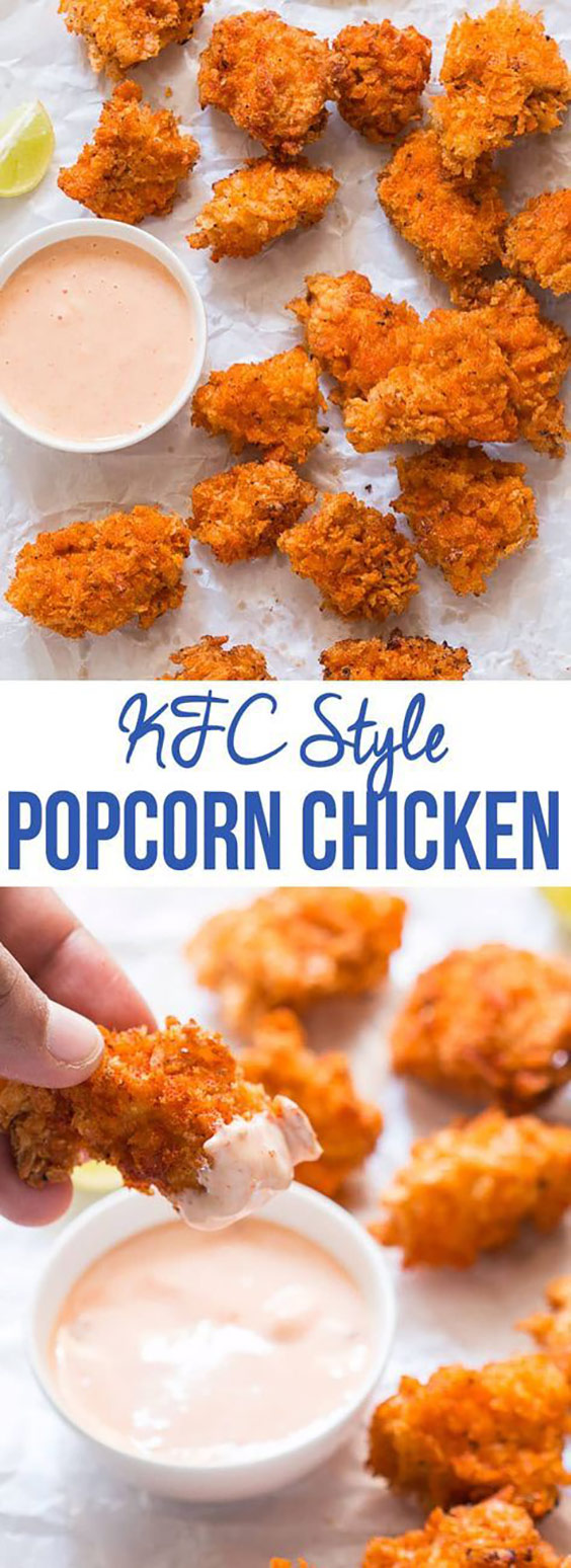 KFC Style Spicy Popcorn Chicken