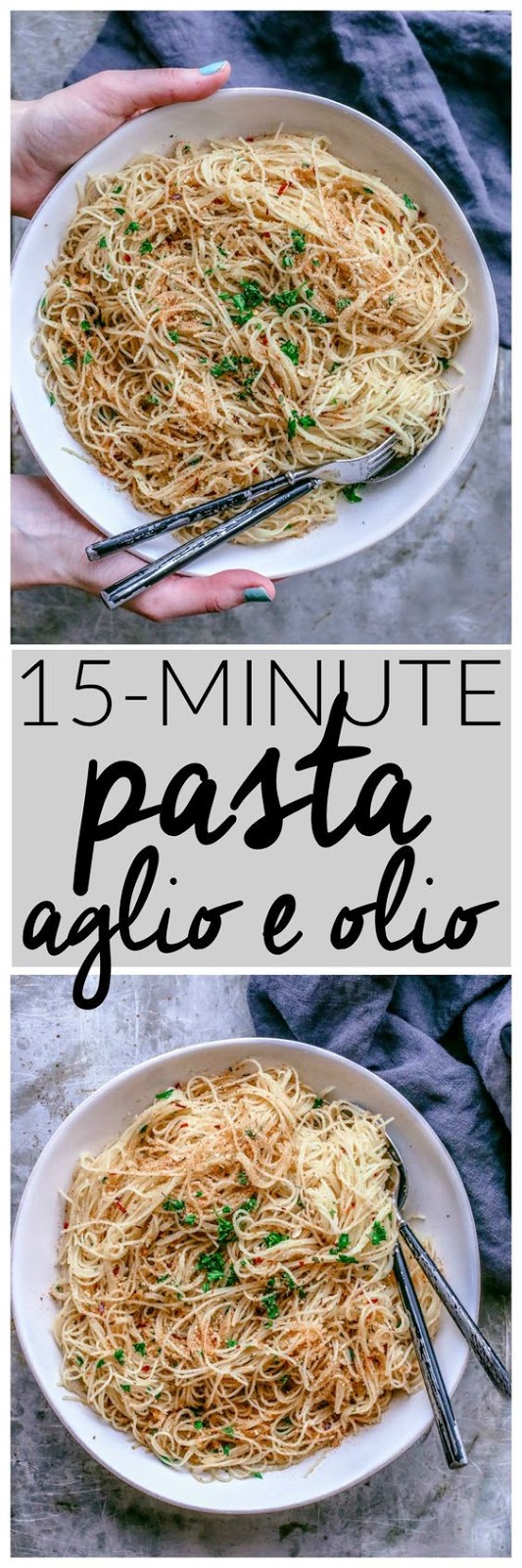 15-Minute Pasta Aglio E Olio With Toasty Bread Crumbs