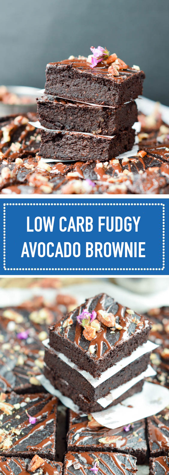 Low Carb Fudgy Avocado Brownies