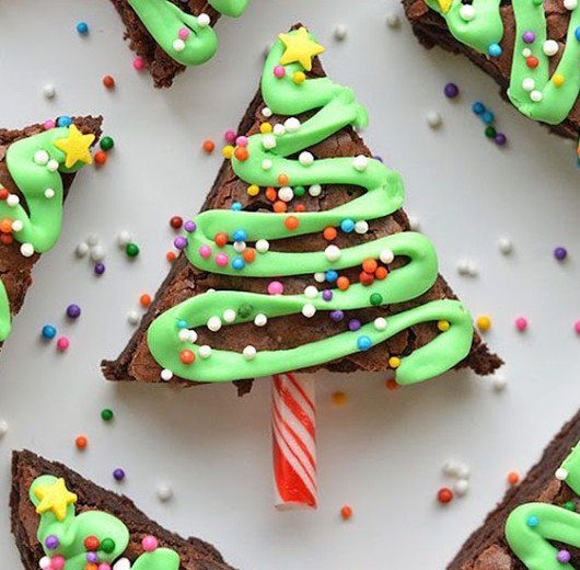 Easy Christmas Tree Brownies