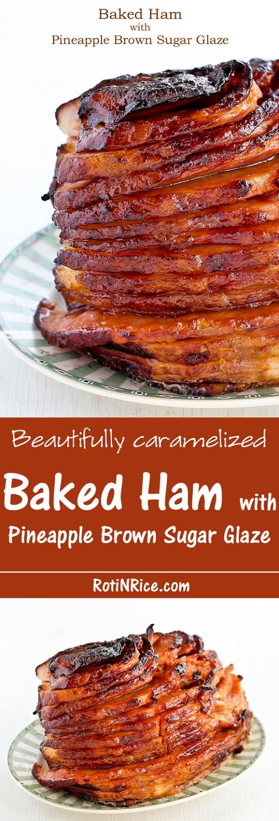 BAKED HAM WITH PINEAPPLE BROWN SUGAR GLAZE