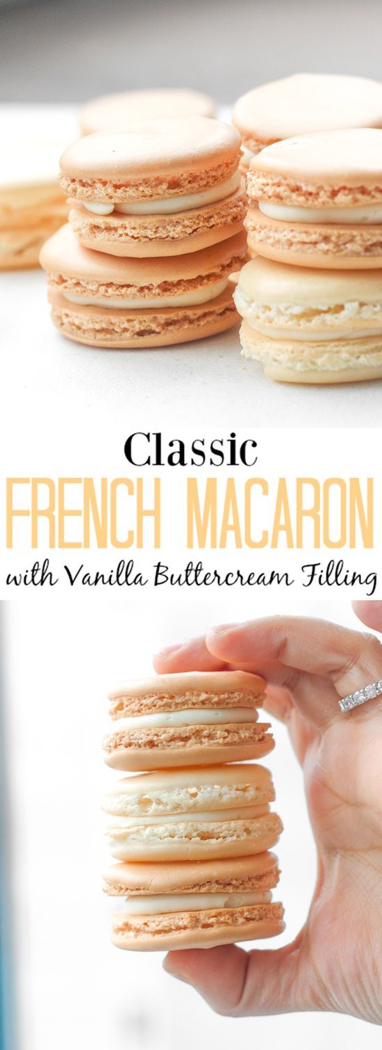 CLASSIC FRENCH MACARON WITH VANILLA BUTTERCREAM FILLING