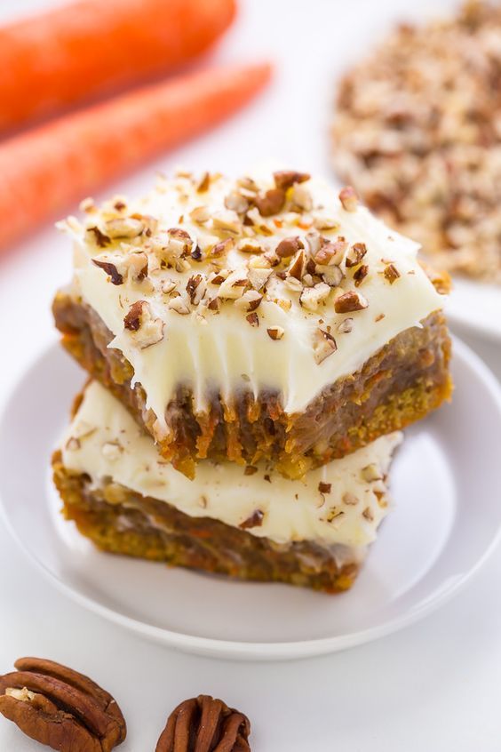 Carrot Cake Blondies - all the flavor of a classic carrot cake baked into easy-to-bake bars!