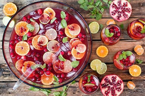 Christmas Day Prosecco Punch