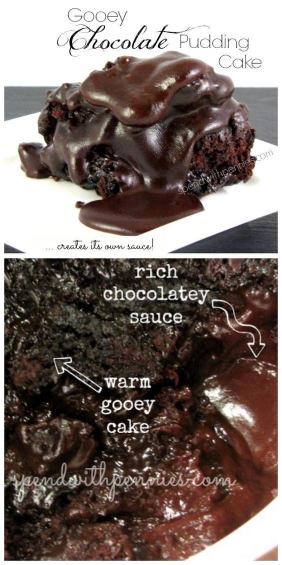 Gooey Chocolate Pudding Cake! Creates its own sauce!