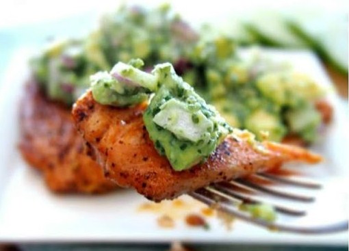 Grilled Salmon Recipe with Avocado Salsa
