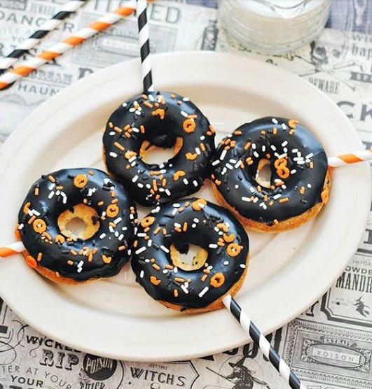 Halloween Funfetti Cake Mix Donuts