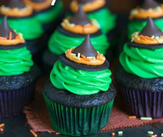 Halloween Vegan Witch Hat Cupcakes