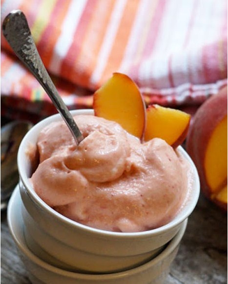 Instant Peach Ice Cream (Dairy-free)