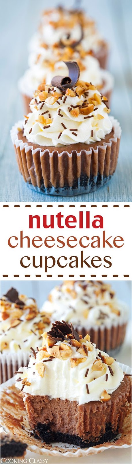 Nutella Cheesecake Cupcakes