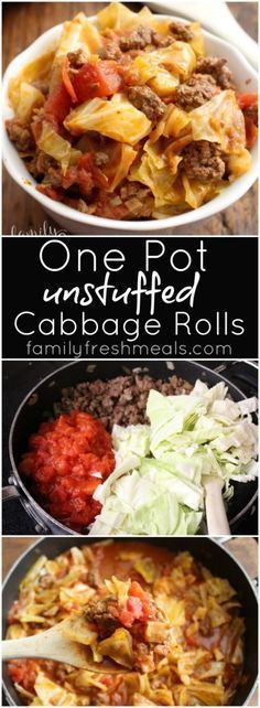 One Pot Unstuffed Cabbage Rolls