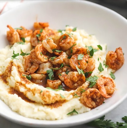 Paleo + Whole30 Shrimp and Grits Ready in 15 Minutes