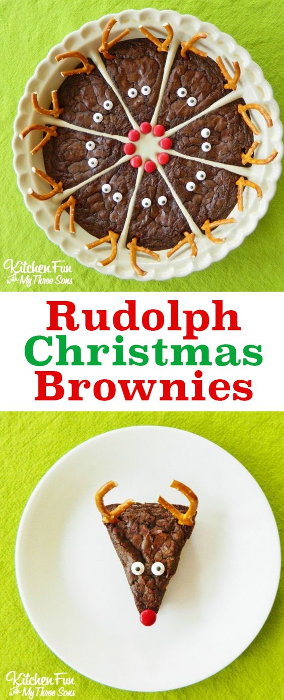 RUDOLPH THE RED NOSE REINDEER BROWNIES
