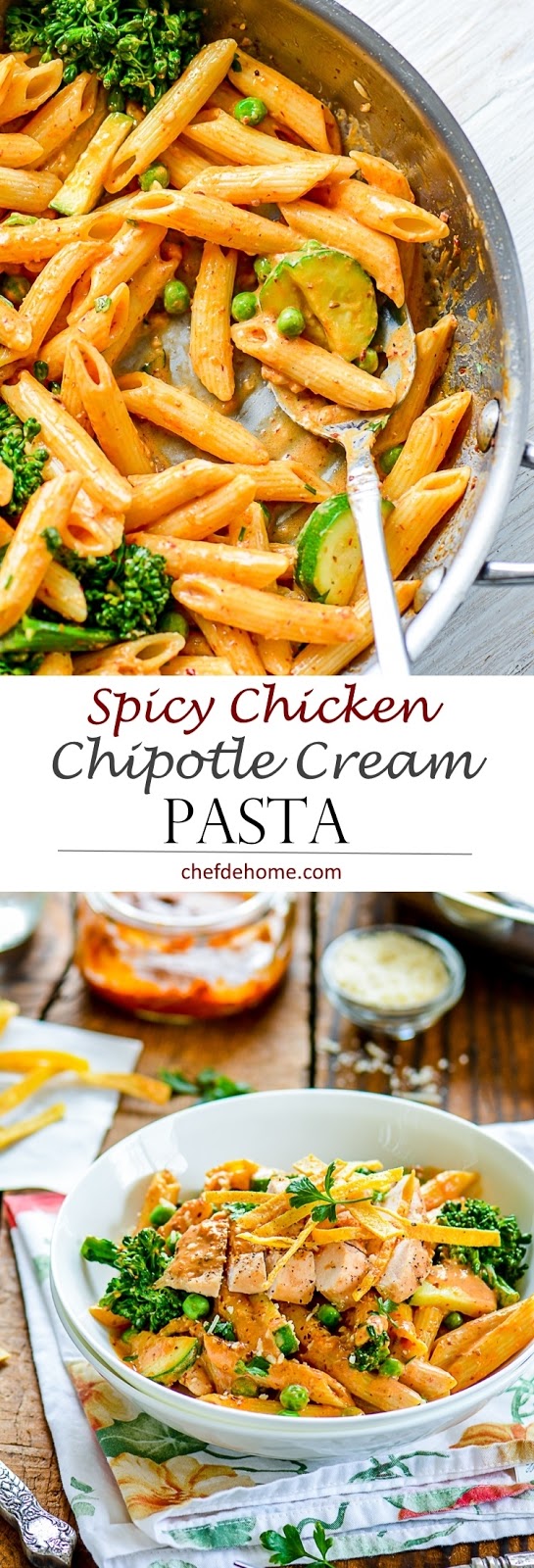 Spicy Chicken Chipotle Cream Sauce Pasta