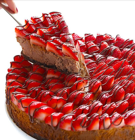 Strawberry Nutella Cheesecake