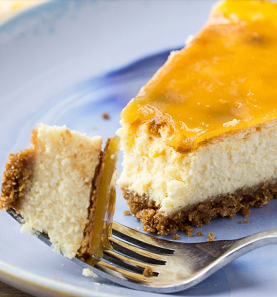 Vanilla Orange Cheesecake with Orange Glaze