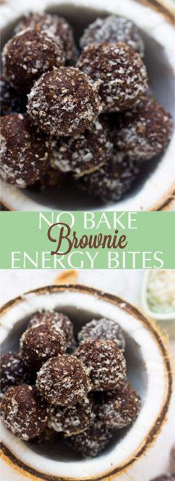 No Bake Brownie Energy Bites