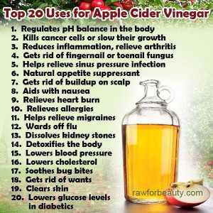 Apple Cider Vinegar Benefits
 Top 20 uses for apple cider vinegar