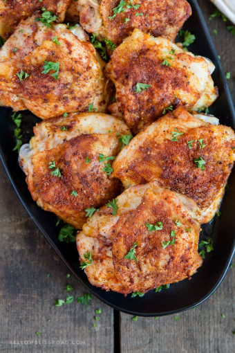 Baked Chicken Thighs
 Easy Crispy Baked Chicken Thighs