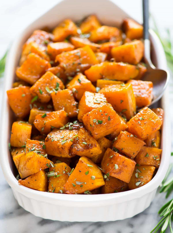 Butternut Squash Recipes Elegant Cinnamon Roasted butternut Squash with Maple and Rosemary