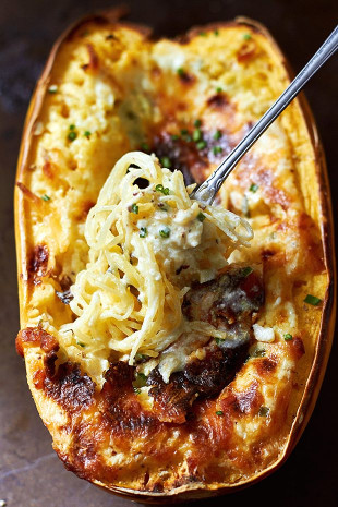 Spaghetti Squash Recipes
 Baked Four Cheese Garlic Spaghetti Squash — Eatwell101