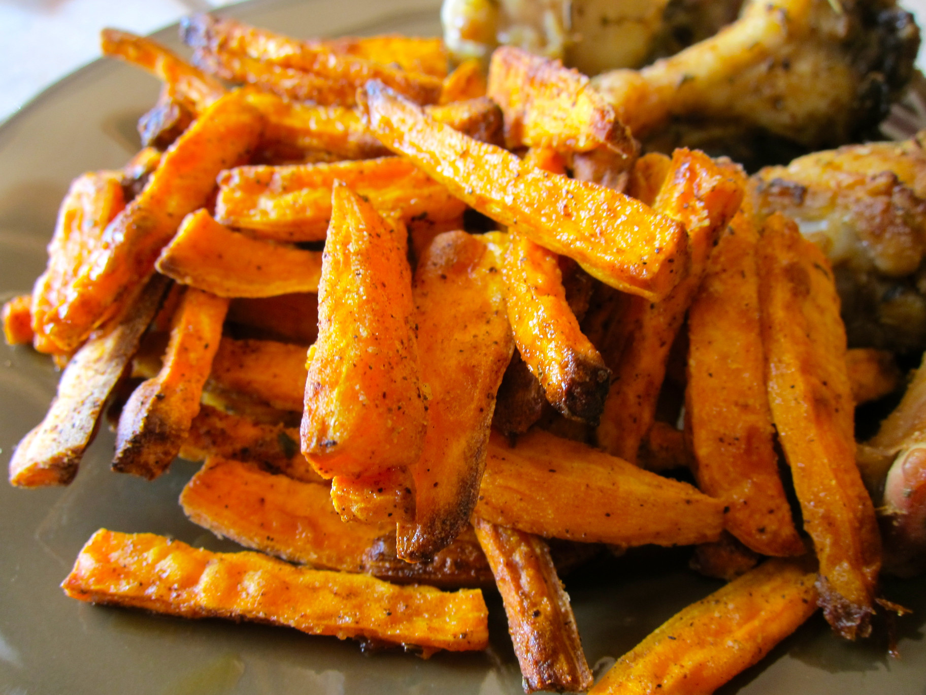 Sweet Potato Fries Crispy Sweet Potato Fries - Simply Living Healthy. cri.....