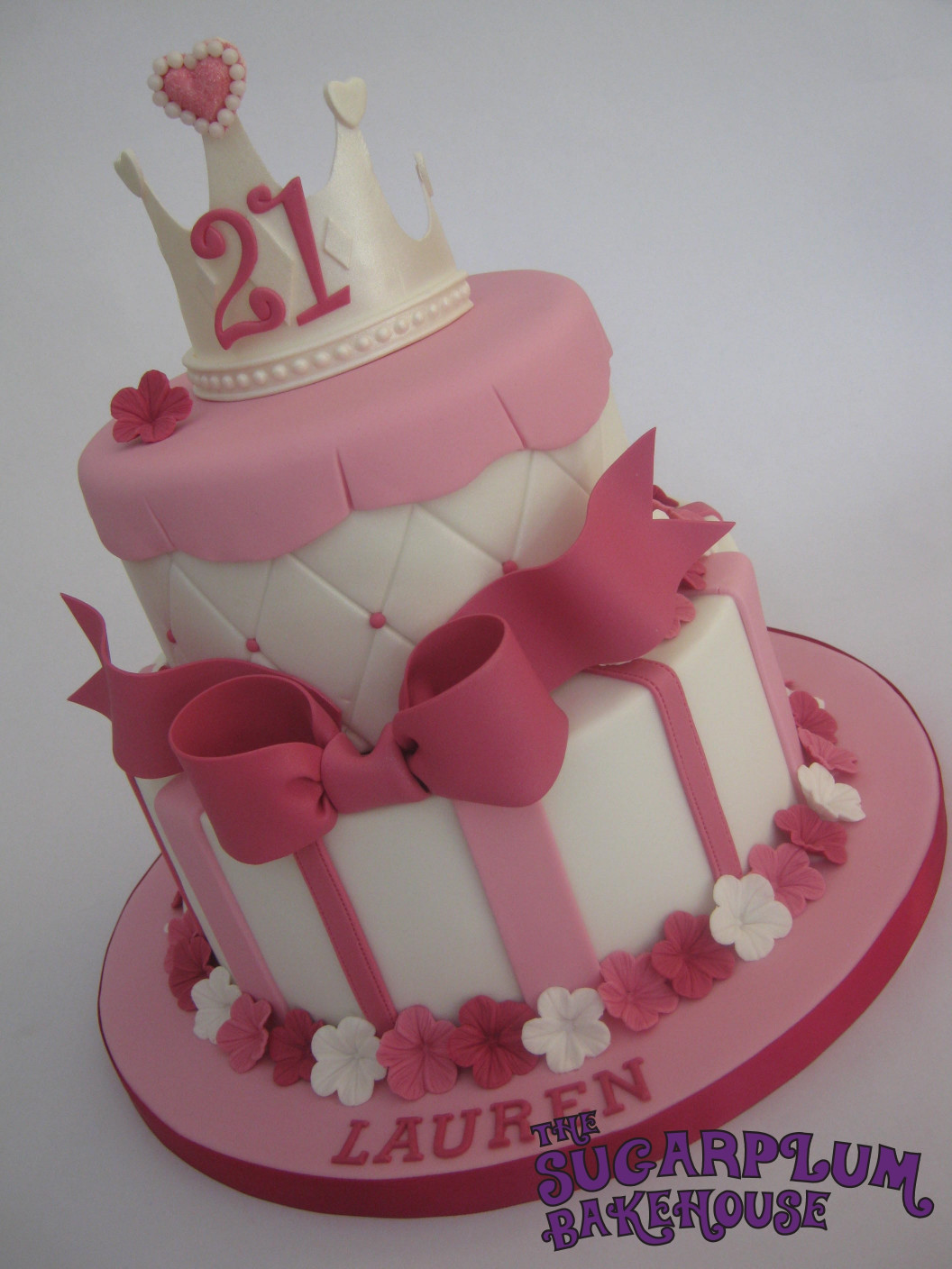 21St Birthday Cake
 2 Tier Girly Princess 21St Birthday Cake CakeCentral