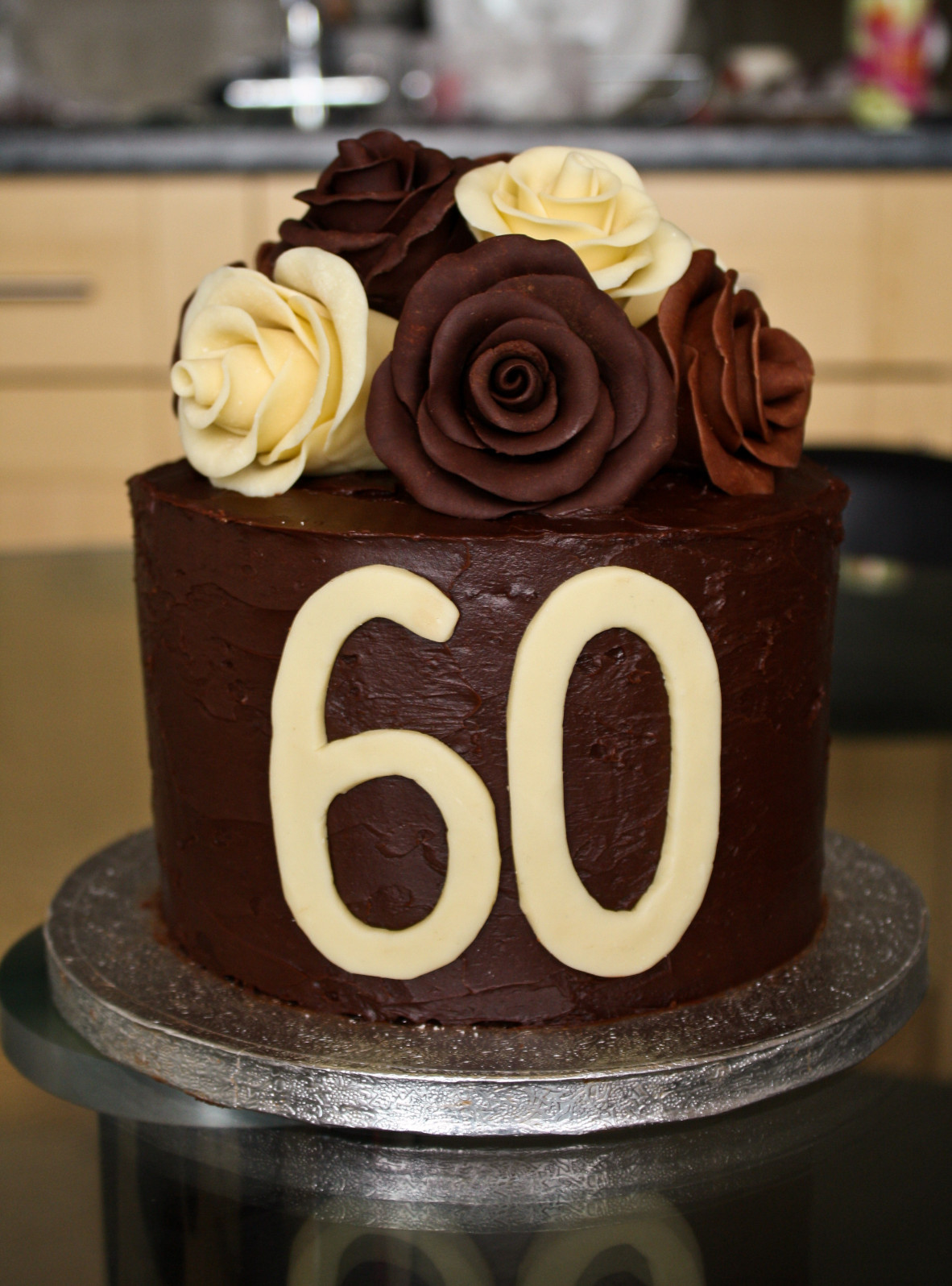 60th Birthday Cake Unique Chocolate Roses Birthday Cake