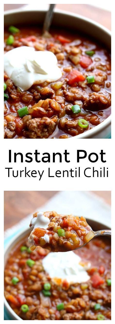 Instant Pot Ground Turkey Lentil Chili Recipe - Home ...