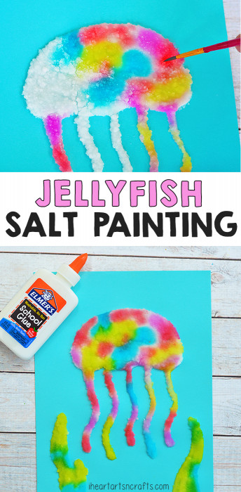 Art Activities For Kids
 Jellyfish Salt Painting Activity For Kids