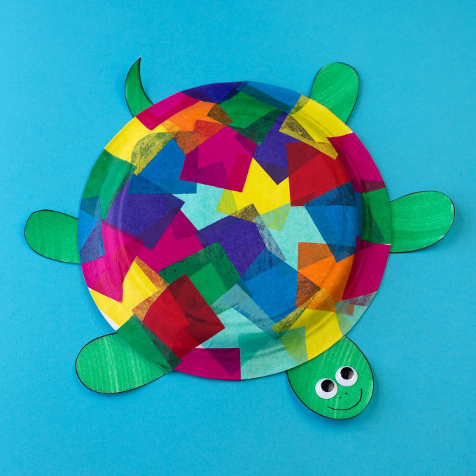 Art And Craft For Kids
 Tissue Paper and Paper Plate Turtle Craft