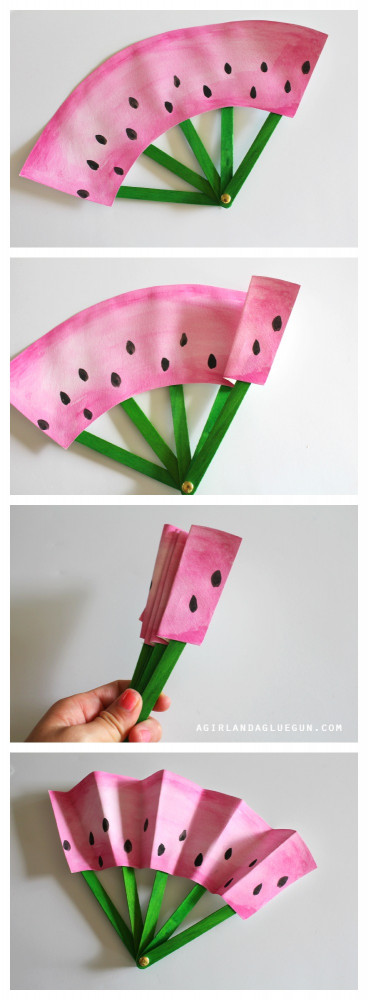 Art And Craft Ideas For Kids
 DIY Fruit Fans Kids Craft The Idea Room