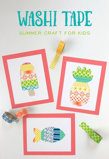 Art And Craft Ideas For Kids
 A Fun Washi Tape Summer Crafts for Kids The Idea Room