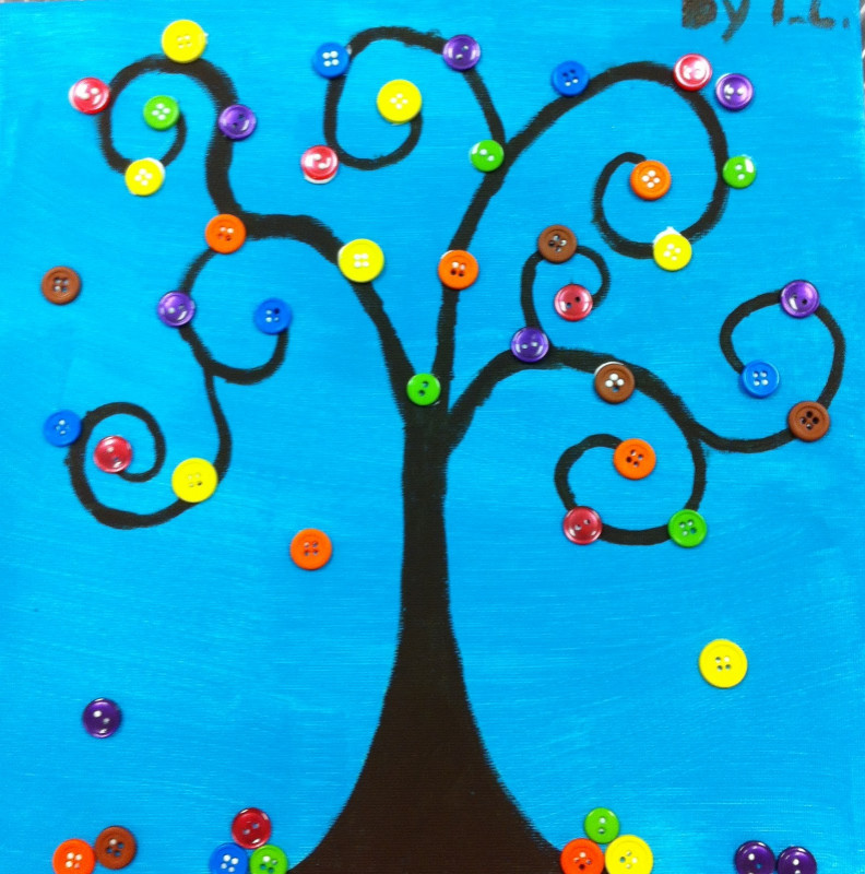 Art And Crafts For Kids
 Angela Anderson Art Blog Button Trees Kids Art Class