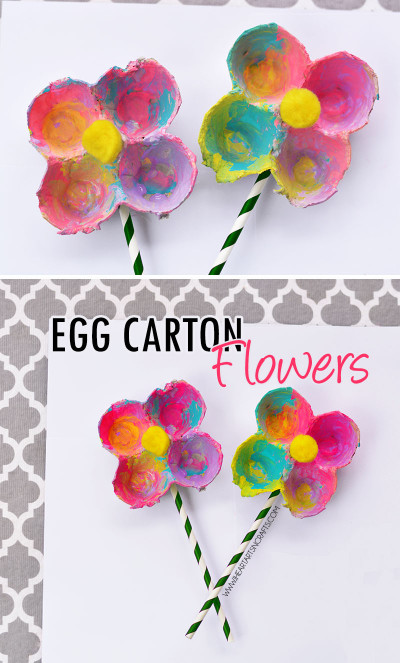 Art Crafts For Kids
 Egg Carton Flowers I Heart Arts n Crafts