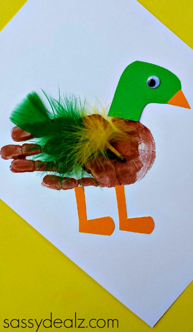 Art Crafts For Kids
 Mallard Duck Handprint Craft For Kids Crafty Morning