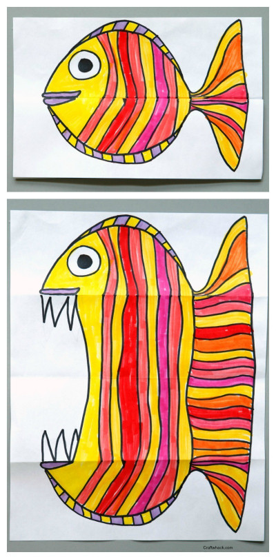 Art Ideas For Kids
 Surprise Ferocious Beings Paper Project · Craftwhack