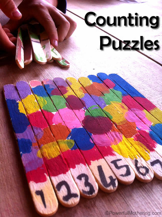 Arts And Craft For Kids
 Counting Popsicle Stick Puzzles Fun Arts and Crafts for Kids