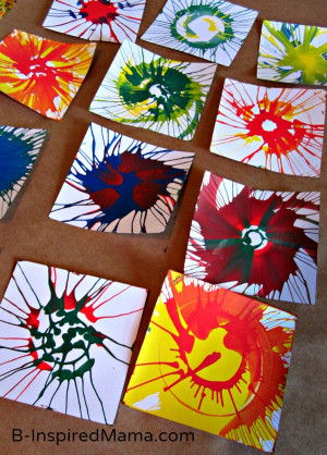 Arts And Craft For Kids
 DIY Spin Art Bunting in Five Easy Steps