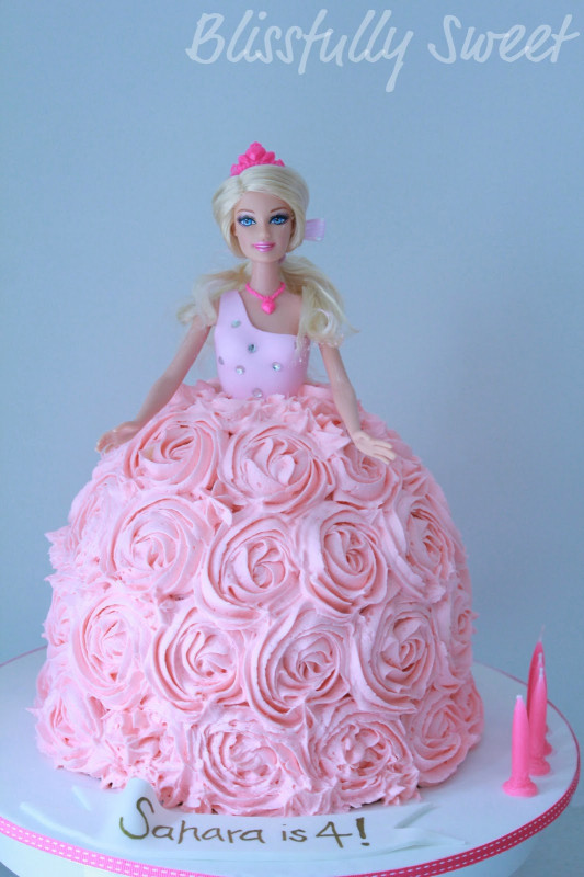Barbie Birthday Cake
 Blissfully Sweet A Barbie Buttercream Birthday Cake