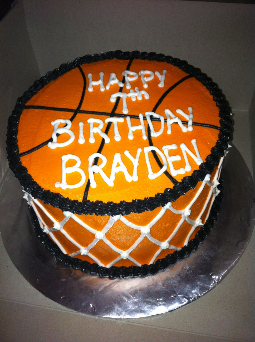 Basketball Birthday Cake
 Basketball birthday cake for Brayden