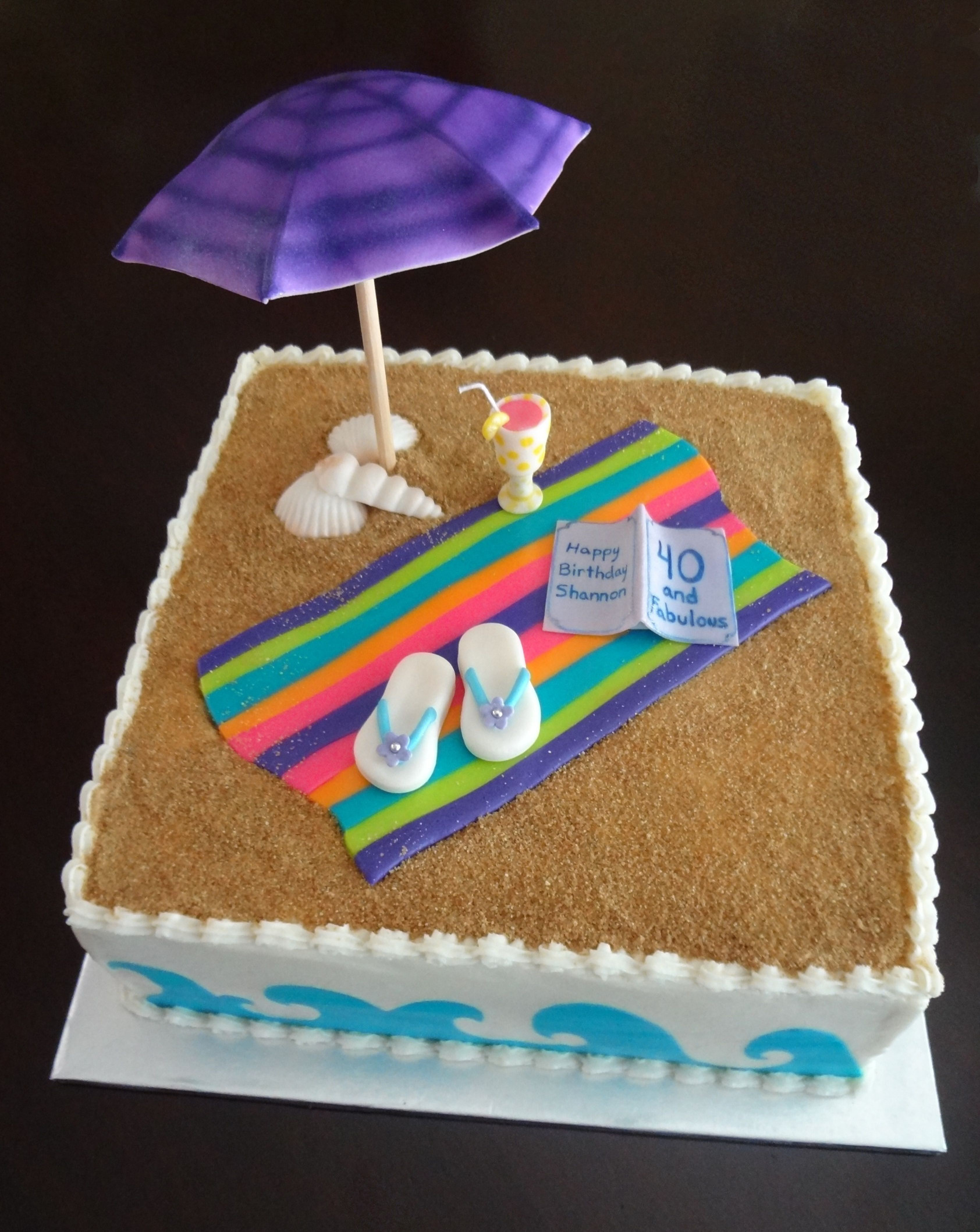 Beach Birthday Cake
 Best 25 Beach theme cakes ideas on Pinterest