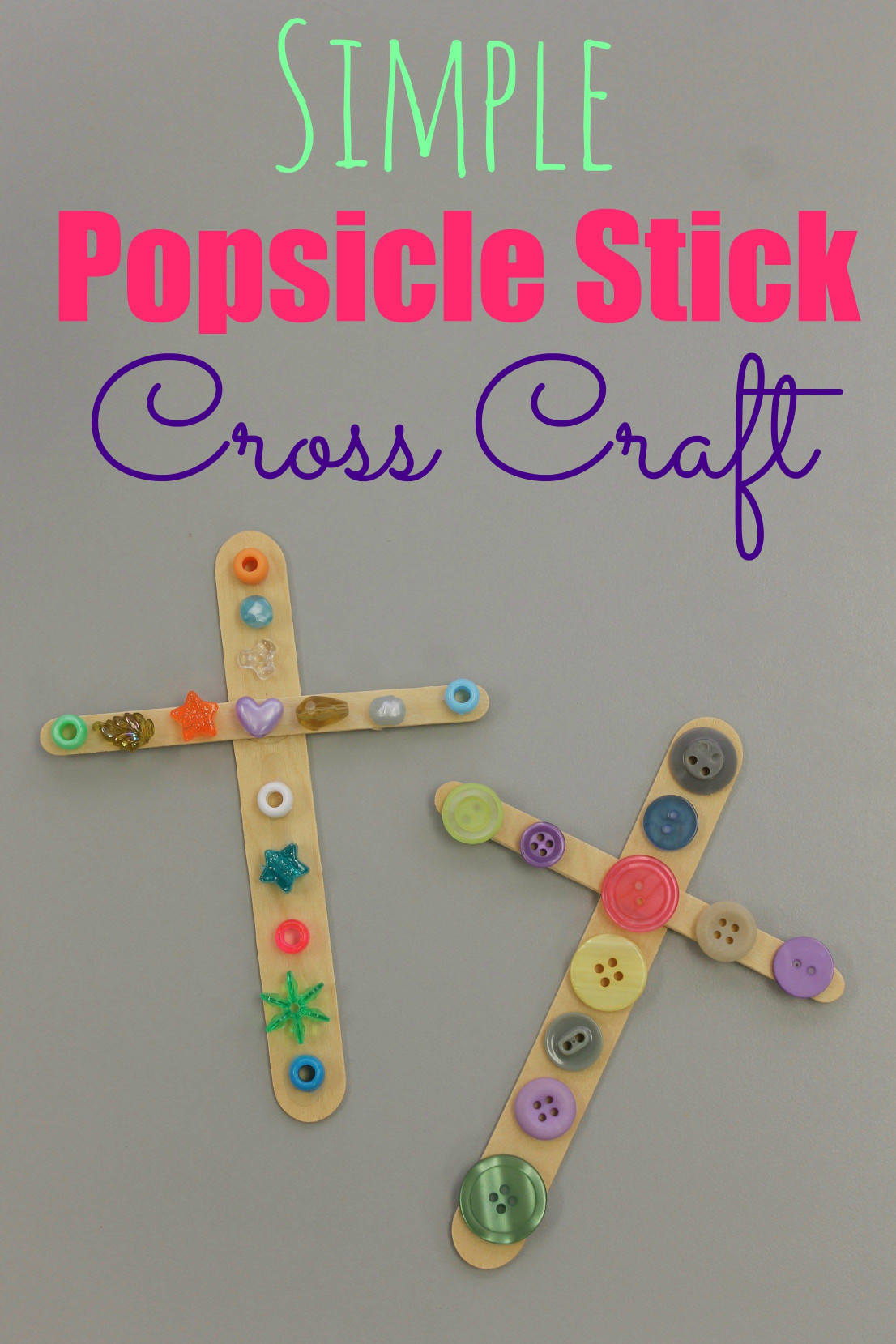 Bible Crafts For Kids
 Simple Cross Craft Easter Spring