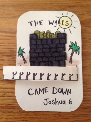 Bible Crafts For Kids
 Joshua Walls of Jericho Bible Craft Marchers spin around