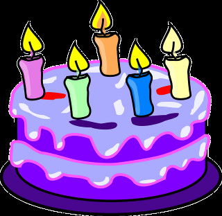 Birthday Cake Clip Art
 Free vector graphic Cake Candles Birthday Purple
