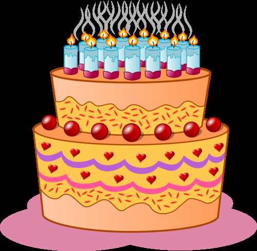 Birthday Cake Clip Art
 lineLabels Clip Art Colorful Birthday Cake
