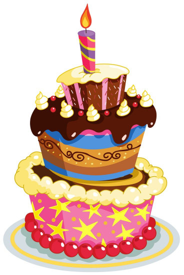 Birthday Cake Clipart
 Colorful Birthday Cake PNG Clipart