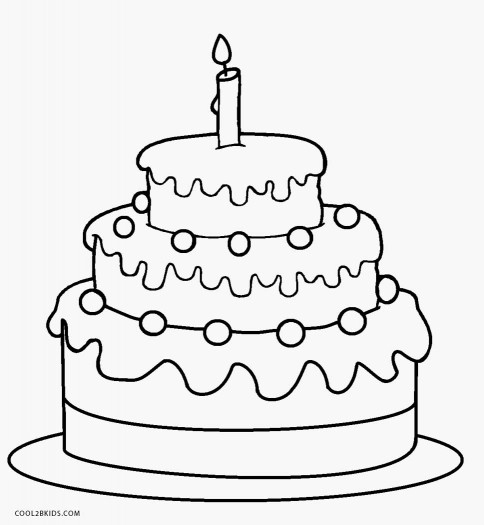 Birthday Cake Coloring Page Awesome Free Printable Birthday Cake Coloring Pages for Kids