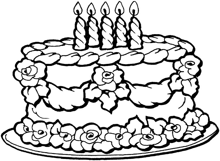 Birthday Cake Coloring Page
 Birthday Cake Coloring Page ReJeanParent
